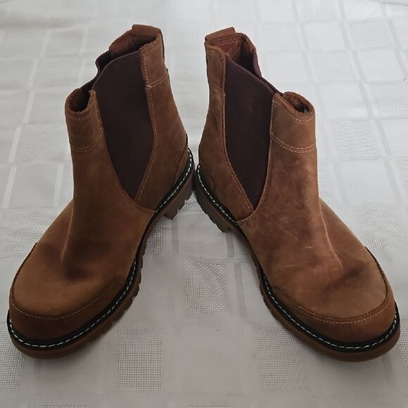 Brown Leather Ankle Waterproof Boots - Picture 1 of 16